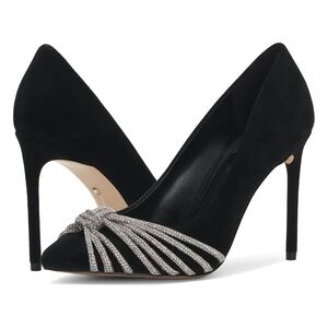 Vince Camuto Faine Black Velvet Pump with rhinestones Sz 11